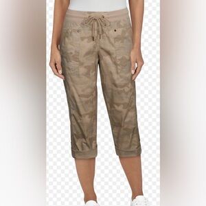 Natural Reflections Tan Camouflage Capris